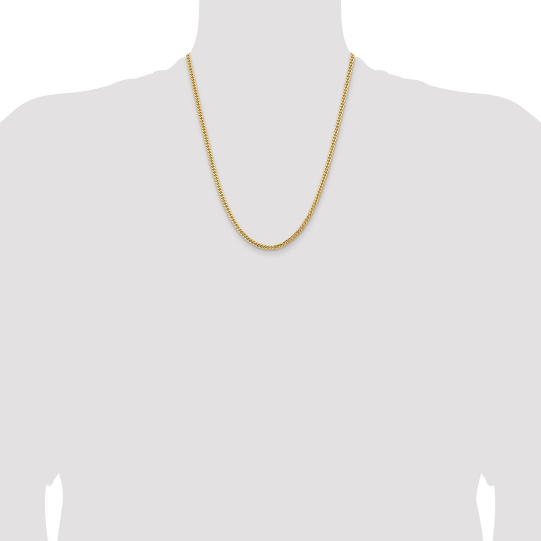 Gold 3.5mm Cuban Chain, 22