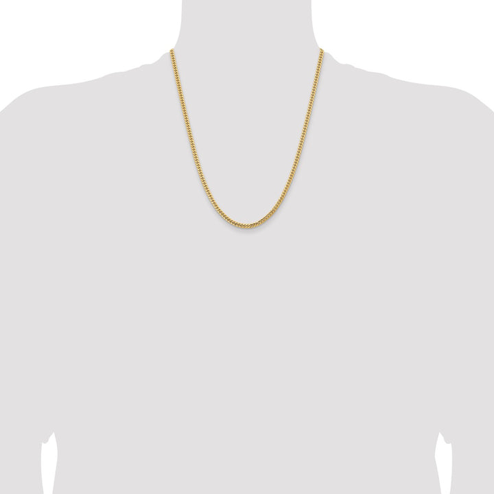 Gold 3.5mm Cuban Chain, 22"