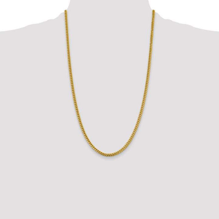 Gold 4.25mm Cuban Chain, 26"
