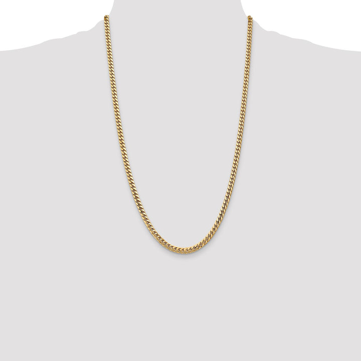 Gold 4.3mm Cuban Chain, 26"