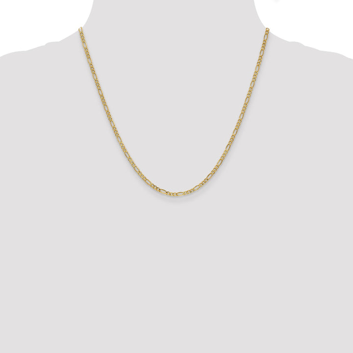Gold 2.5mm Figaro Chain, 20"