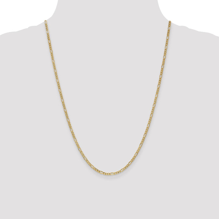 Gold 2.5mm Figaro Chain, 24"