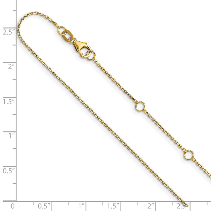 Gold 0.8mm Cable Chain, 16"