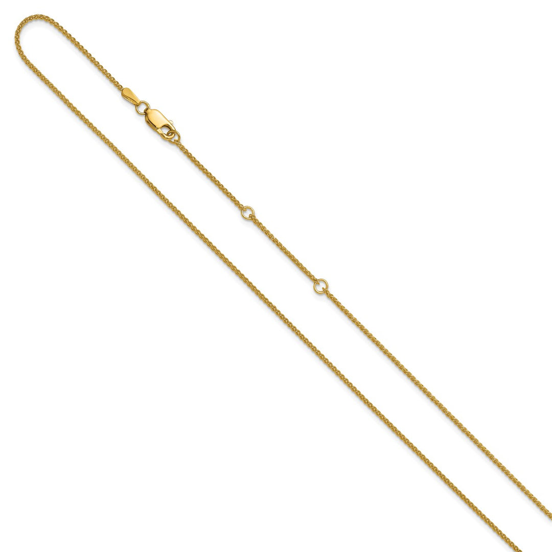 Gold 1.2mm Spiga (Wheat) Chain, 16