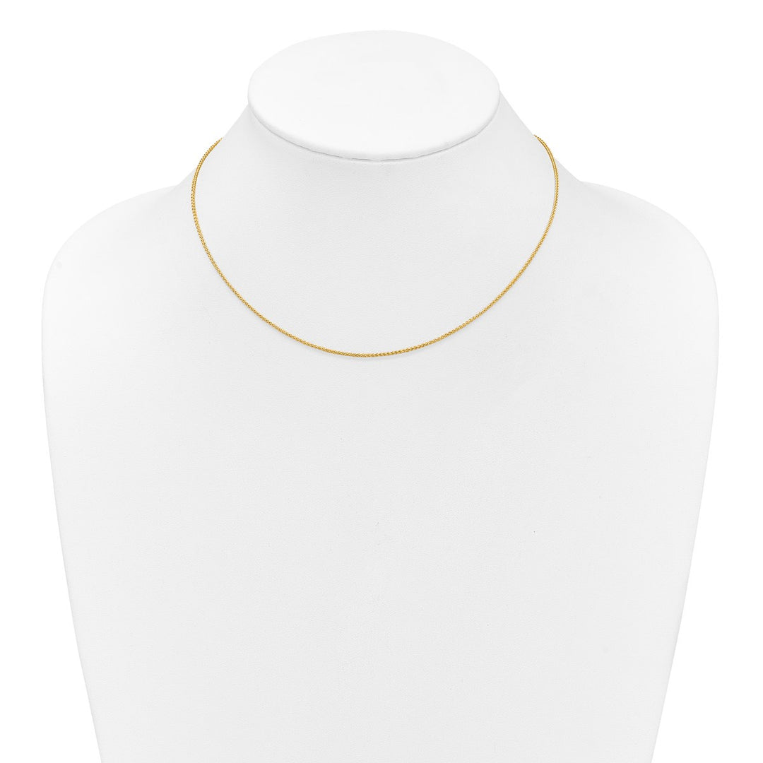 Gold 1.2mm Spiga (Wheat) Chain, 16