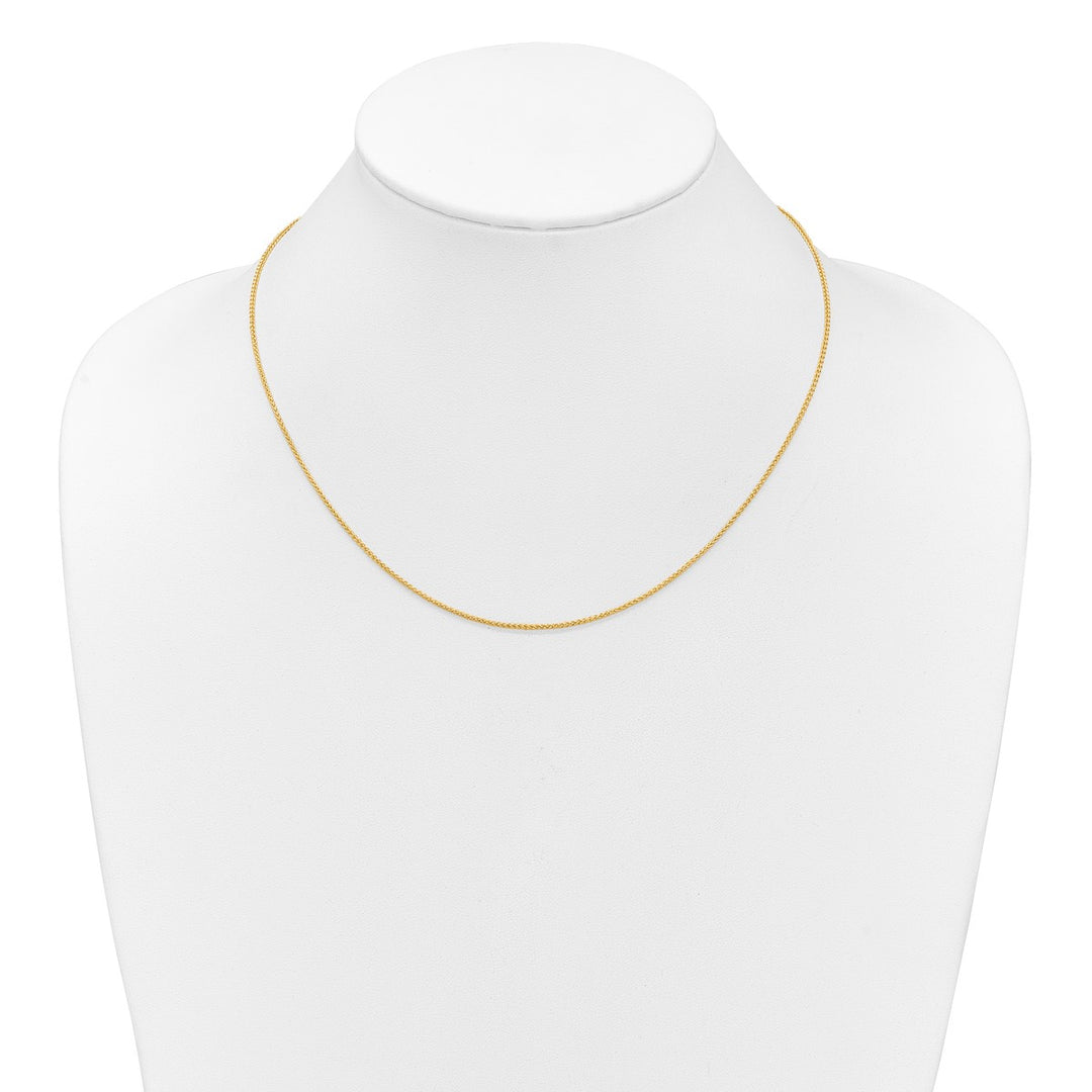 Gold 1.2mm Spiga (Wheat) Chain, 16