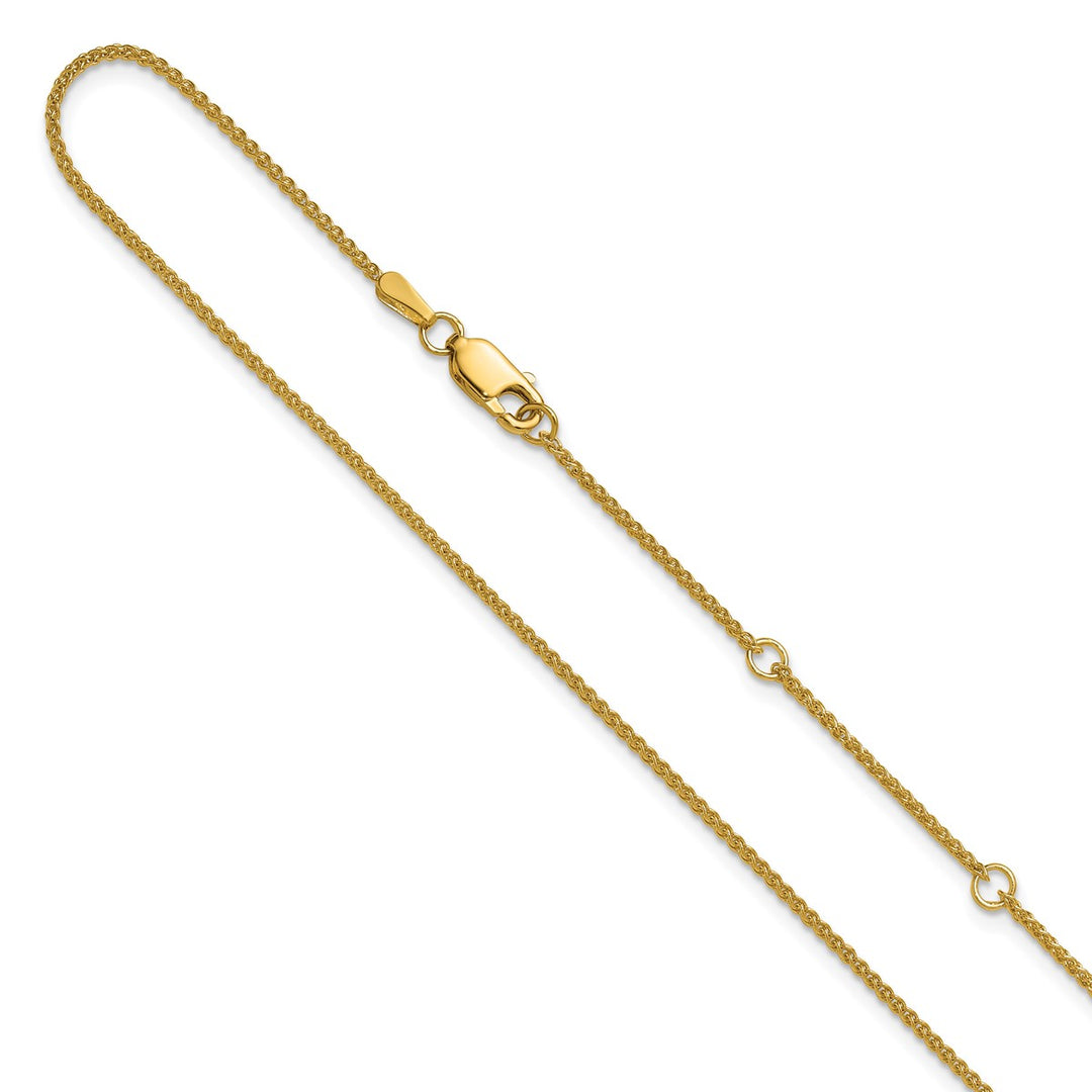 Gold 1.2mm Spiga (Wheat) Chain, 16"