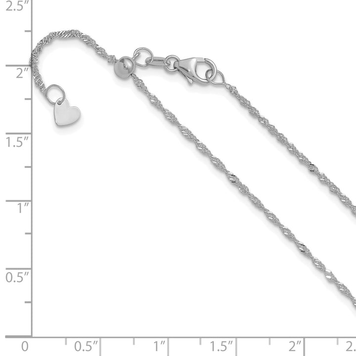 Gold 1.3mm Singapore Chain, 22"