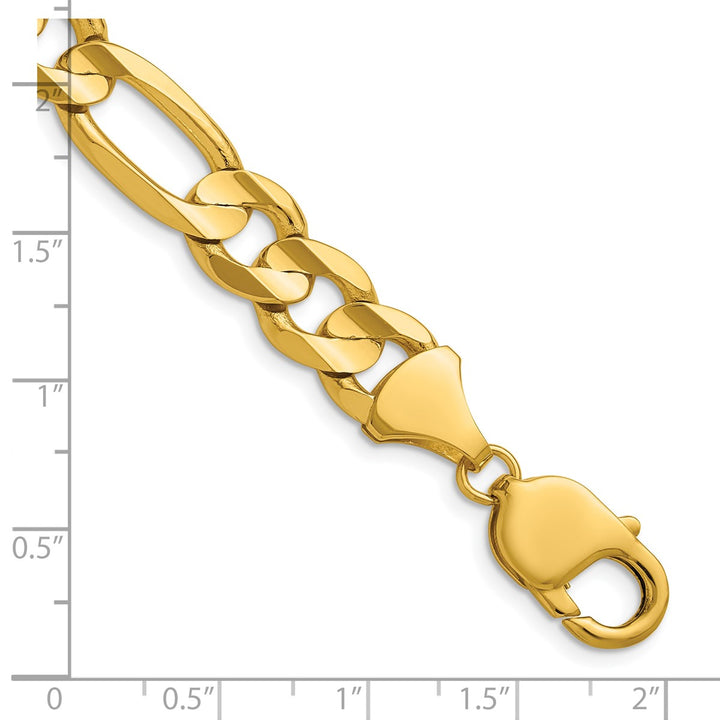 Gold 10mm Figaro Chain, 26"