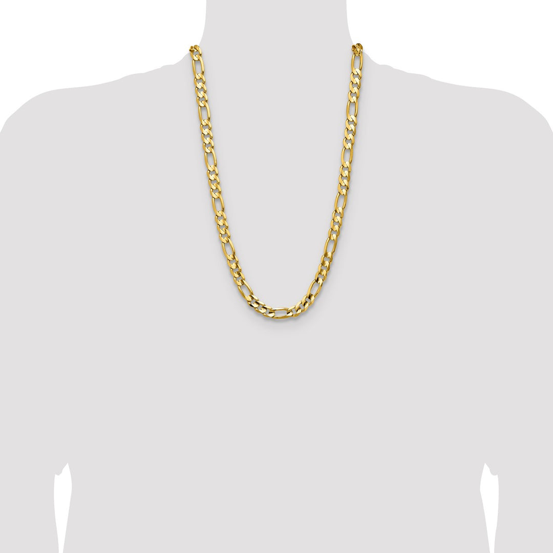 Gold 10mm Figaro Chain, 26
