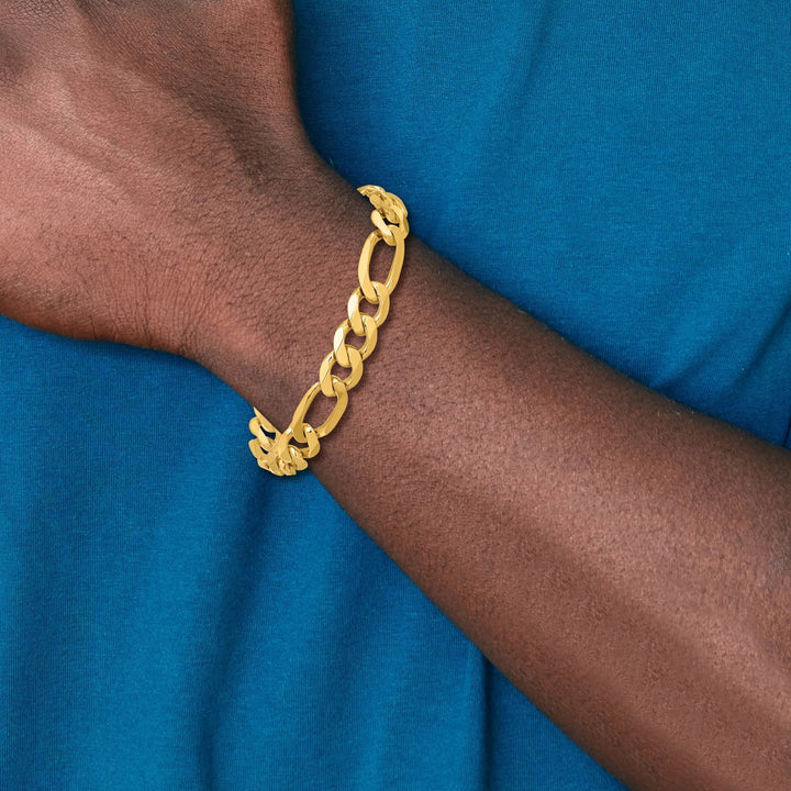 Gold 10mm Figaro Chain, 8"
