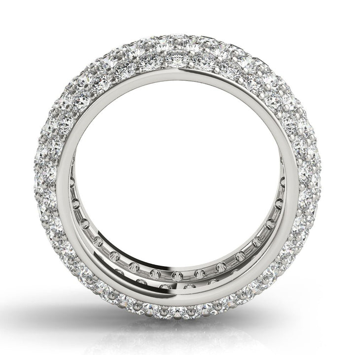 5.50CTW 14K Gold Wide Design Pav Diamond Eternity Band - Diamond Ring - Design Jewellers Edmonton