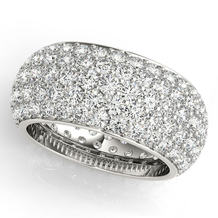 5.50CTW 14K Gold Wide Design Pav Diamond Eternity Band - Diamond Ring - Design Jewellers Edmonton