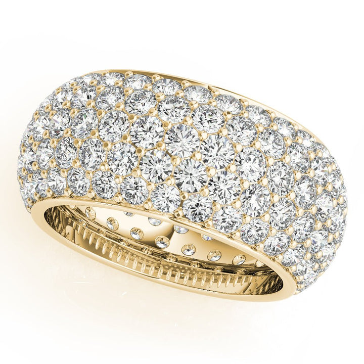 5.50CTW 14K Gold Wide Design Pav Diamond Eternity Band - Diamond Ring - Design Jewellers Edmonton
