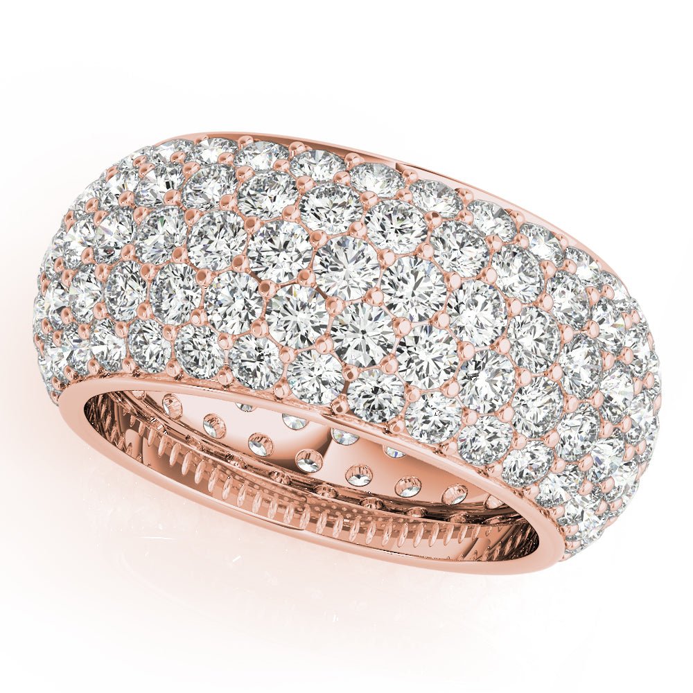 5.50CTW 14K Gold Wide Design Pav Diamond Eternity Band - Diamond Ring - Design Jewellers Edmonton