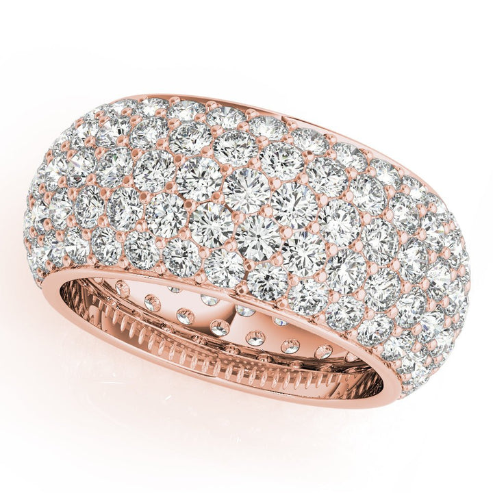 5.50CTW 14K Gold Wide Design Pav Diamond Eternity Band - Diamond Ring - Design Jewellers Edmonton
