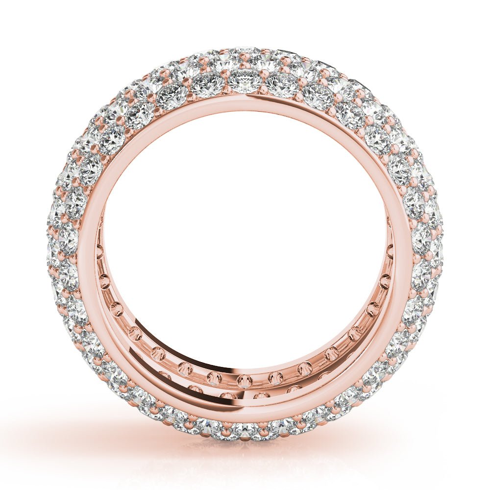 5.50CTW 14K Gold Wide Design Pav Diamond Eternity Band - Diamond Ring - Design Jewellers Edmonton
