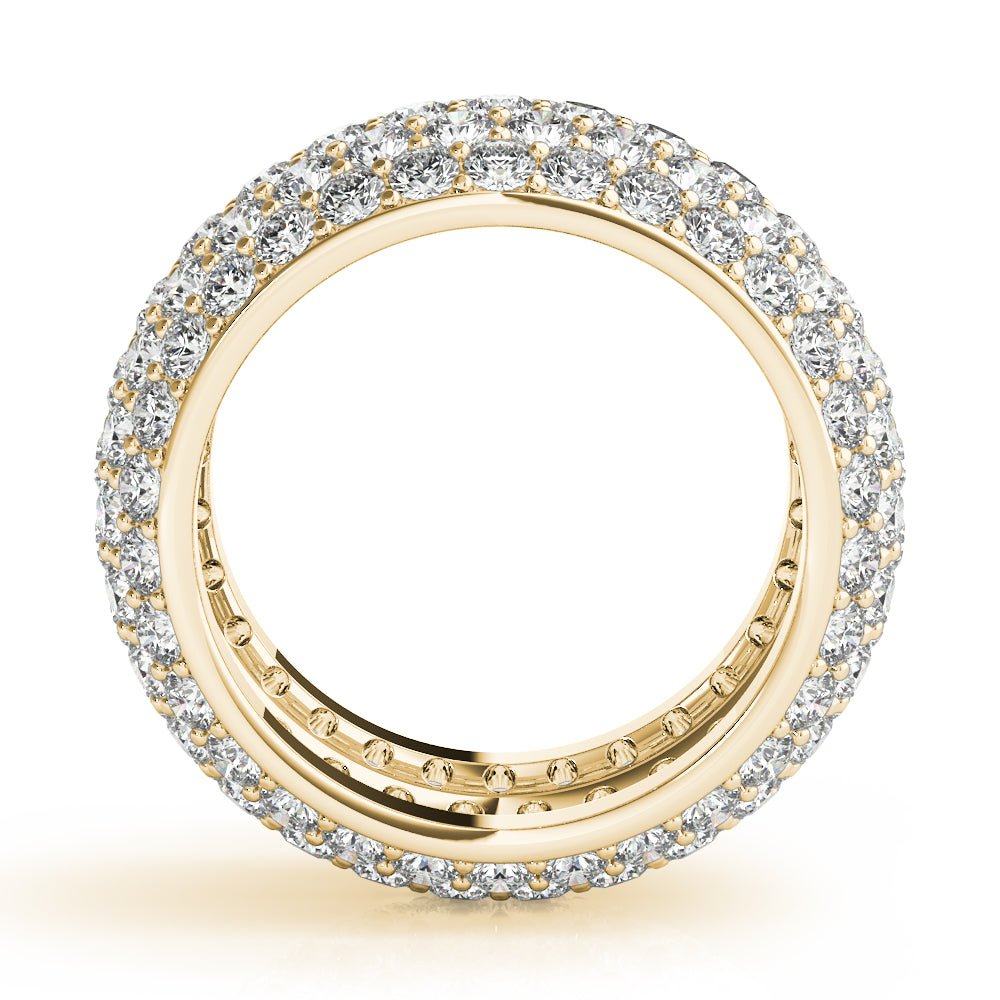 5.50CTW 14K Gold Wide Design Pav Diamond Eternity Band - Diamond Ring - Design Jewellers Edmonton