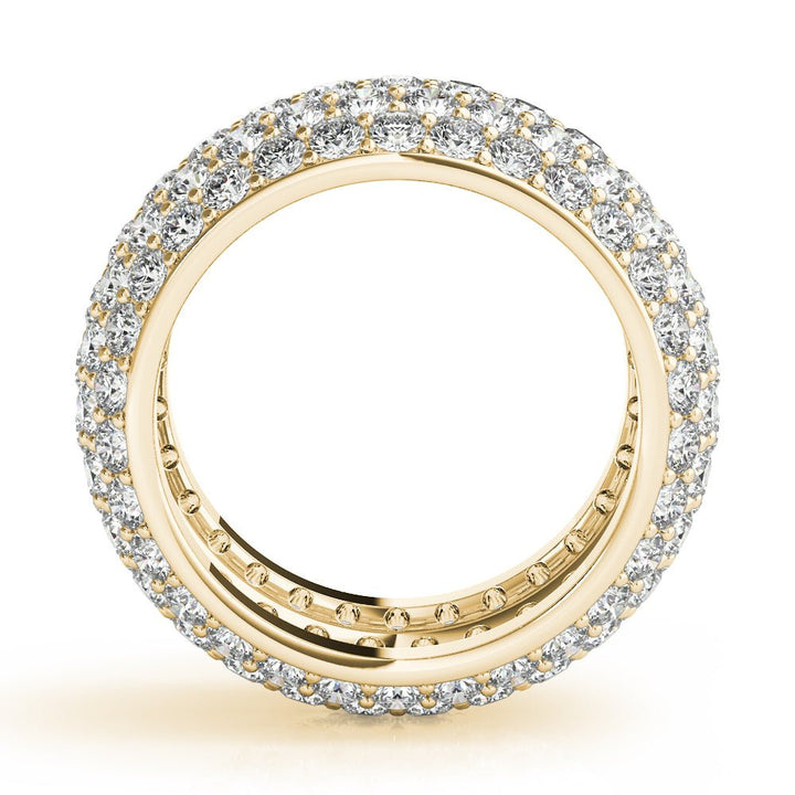 5.50CTW 14K Gold Wide Design Pav Diamond Eternity Band - Diamond Ring - Design Jewellers Edmonton