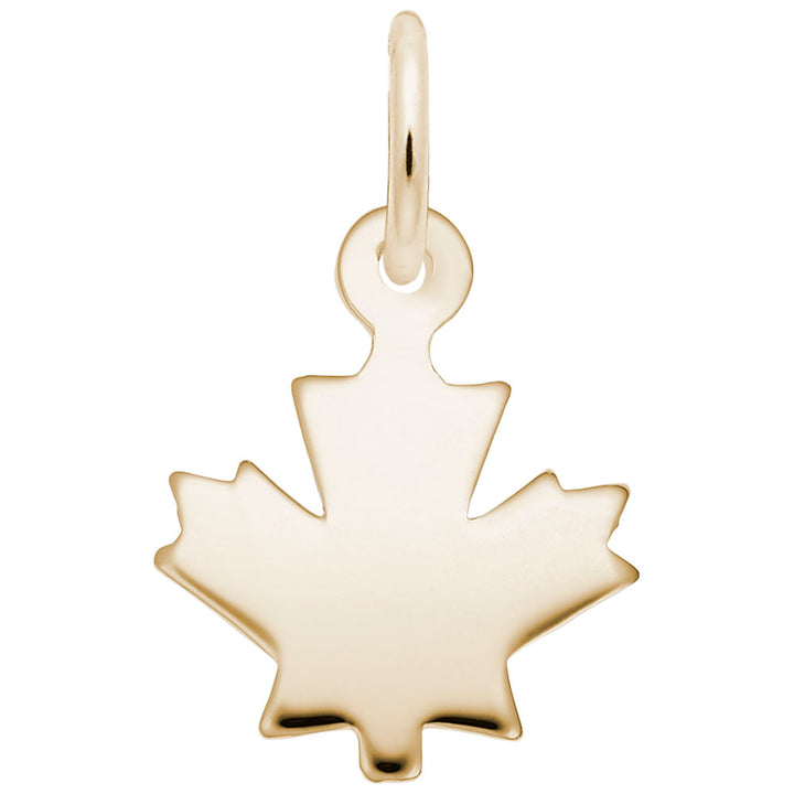 Flat Maple Leaf Accent Charm - View 1