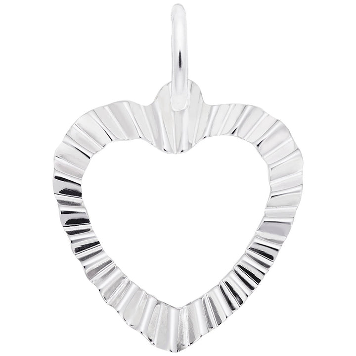 Ruffled Heart Charm