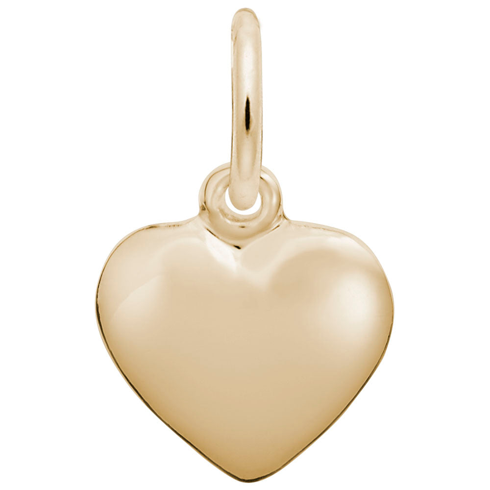 Small Puffy Heart Charm - View 1