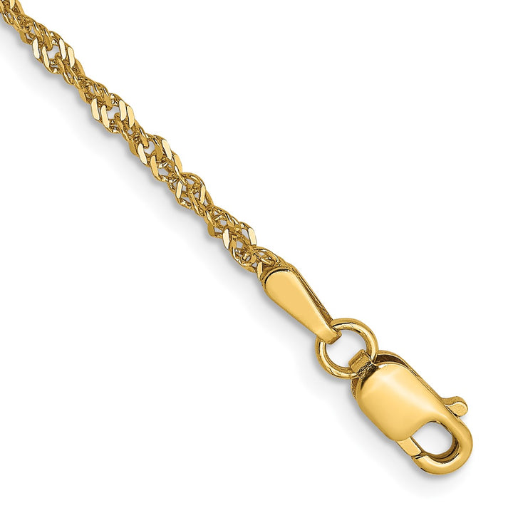 Gold 1.6mm Singapore Chain, 7"