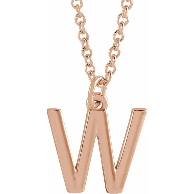 10K Gold Uppercase Initial Pendant - View 69