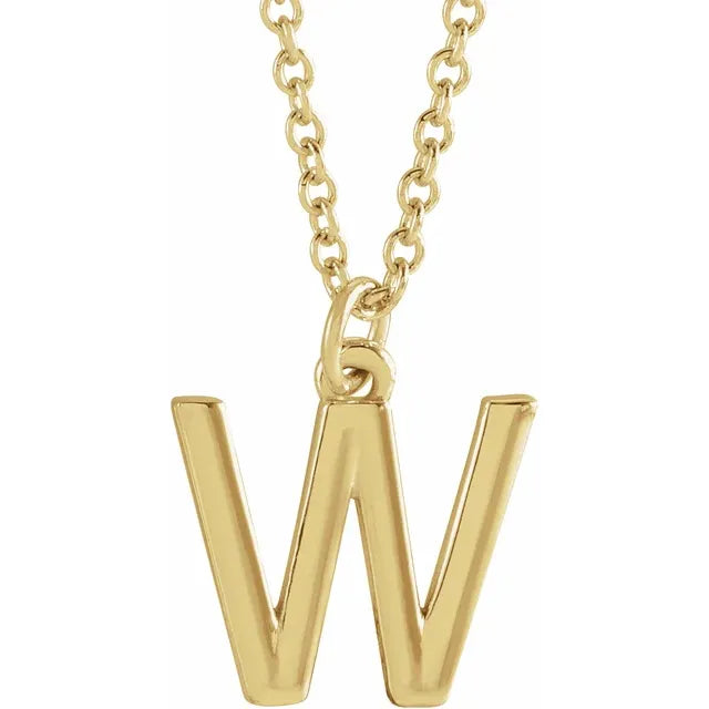 10K Gold Uppercase Initial Pendant - View 67