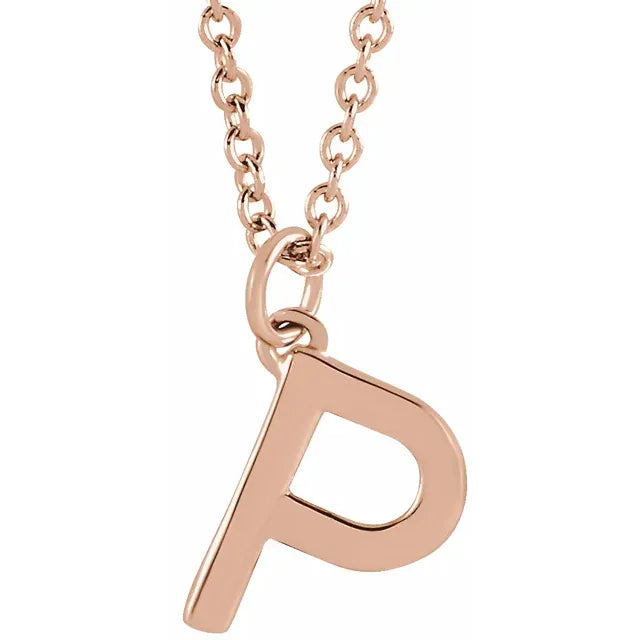 10K Gold Uppercase Initial Pendant - View 46