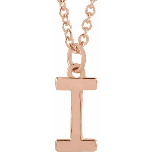 10K Gold Uppercase Initial Pendant - View 27