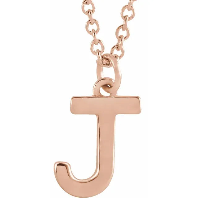 10K Gold Uppercase Initial Pendant - View 28