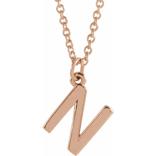 10K Gold Uppercase Initial Pendant - View 40
