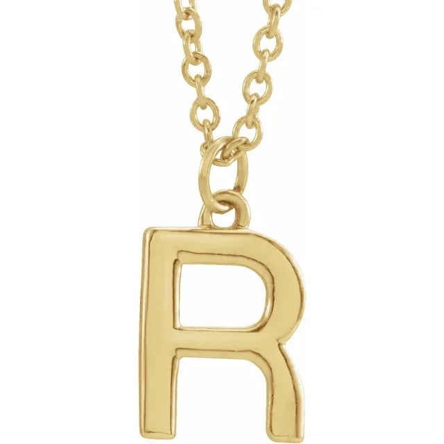 10K Gold Uppercase Initial Pendant - View 54