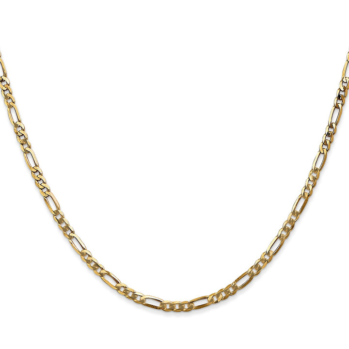 Gold 2.75mm Figaro Chain, 22"