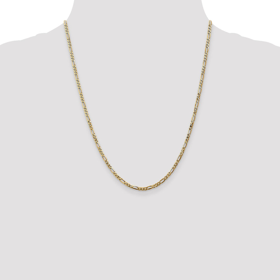Gold 2.75mm Figaro Chain, 22