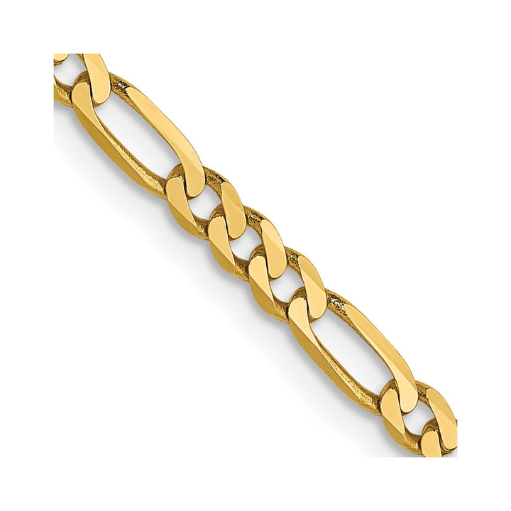 Gold 2.75mm Figaro Chain, 22"