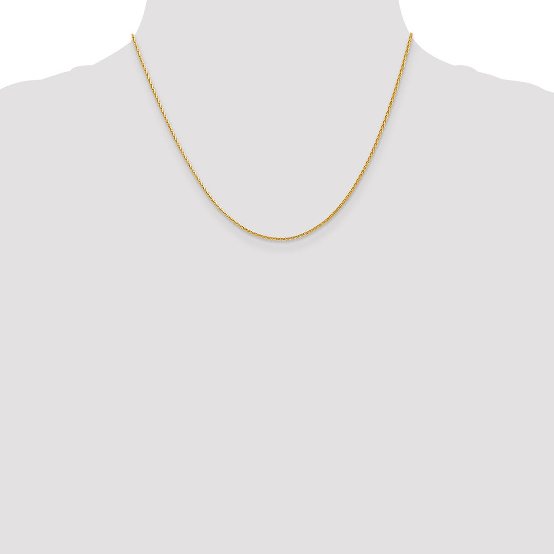 Gold 1.3mm Spiga (Wheat) Chain, 18