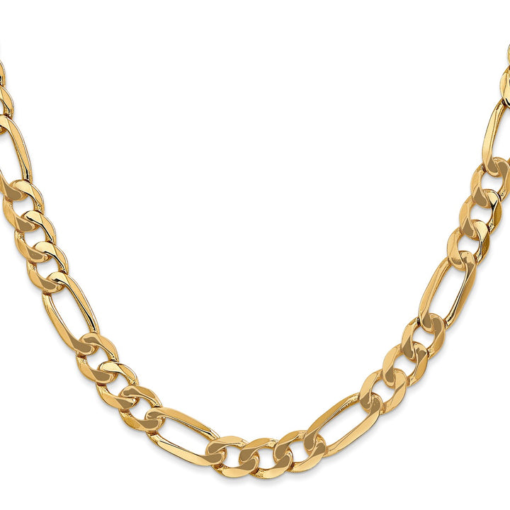Gold 7mm Figaro Chain, 22"