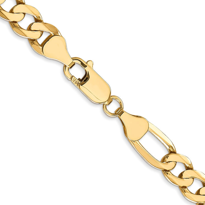 Gold 7mm Figaro Chain, 22"