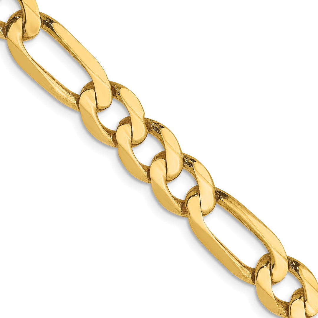 Gold 7mm Figaro Chain, 22