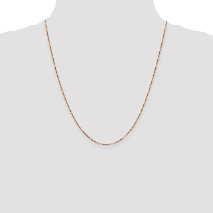 Gold 0.8mm Box Chain, 22"