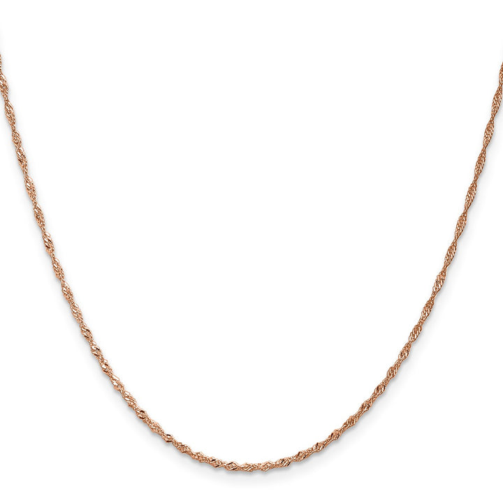 Gold 1mm Singapore Chain, 20"