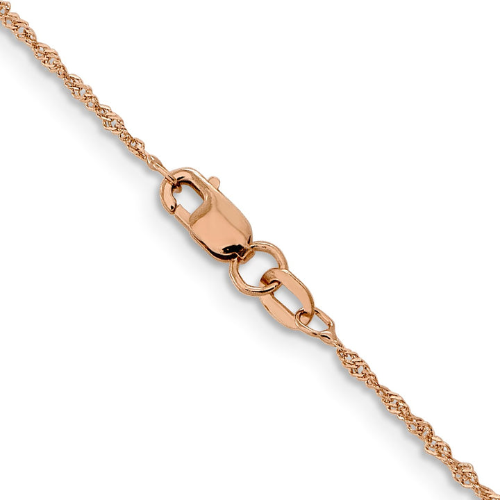 Gold 1mm Singapore Chain, 24"
