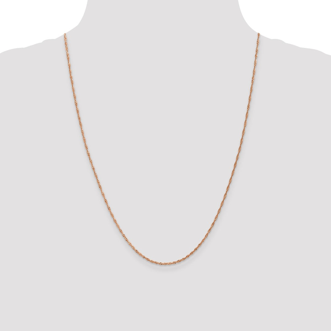 Gold 1mm Singapore Chain, 24
