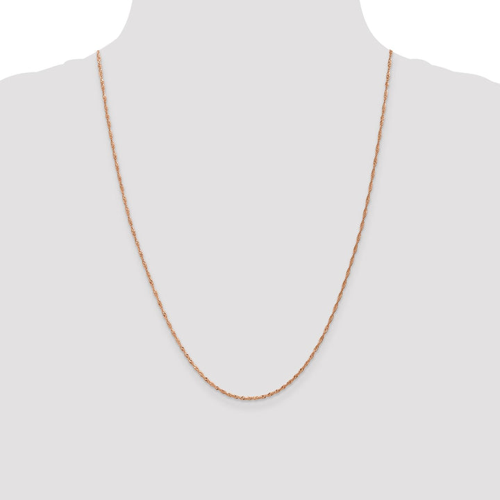 Gold 1mm Singapore Chain, 24"