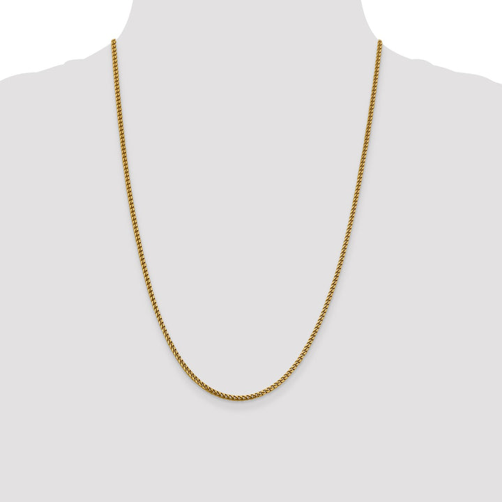 Gold 2.4mm Franco Chain, 24"