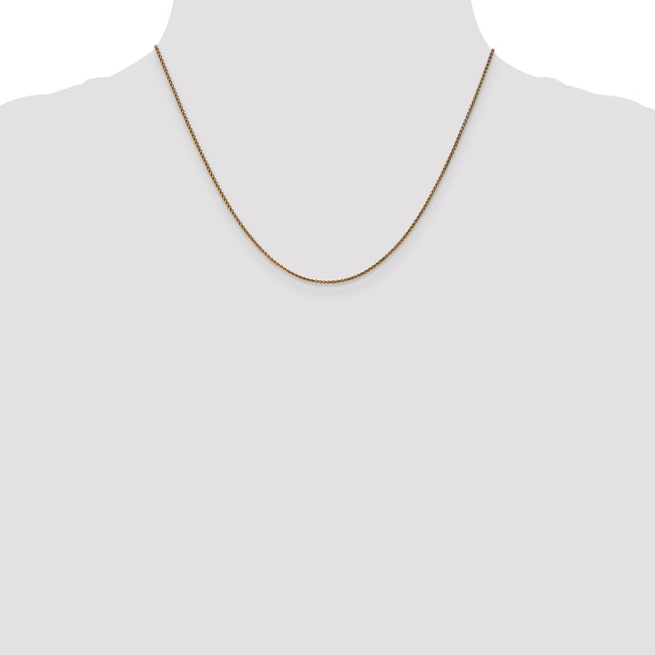 Gold 1.2mm Spiga (Wheat) Chain, 18"