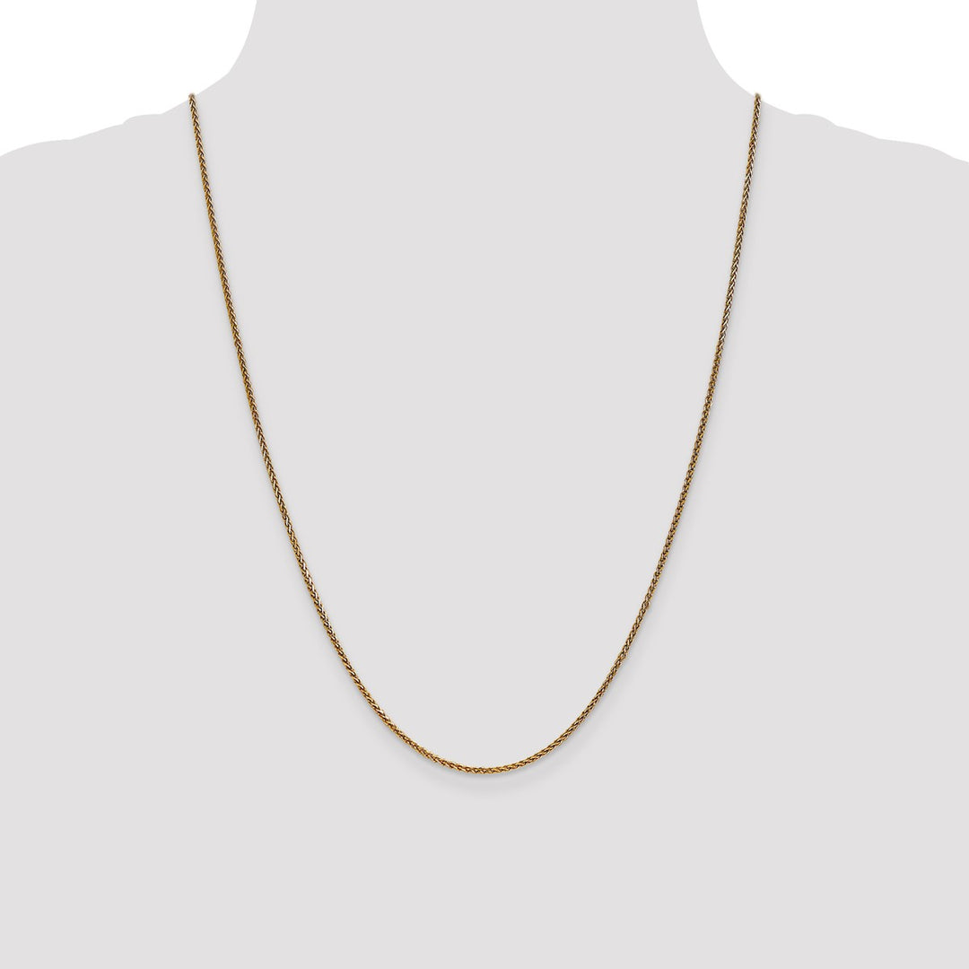 Gold 1.4mm Spiga (Wheat) Chain, 24