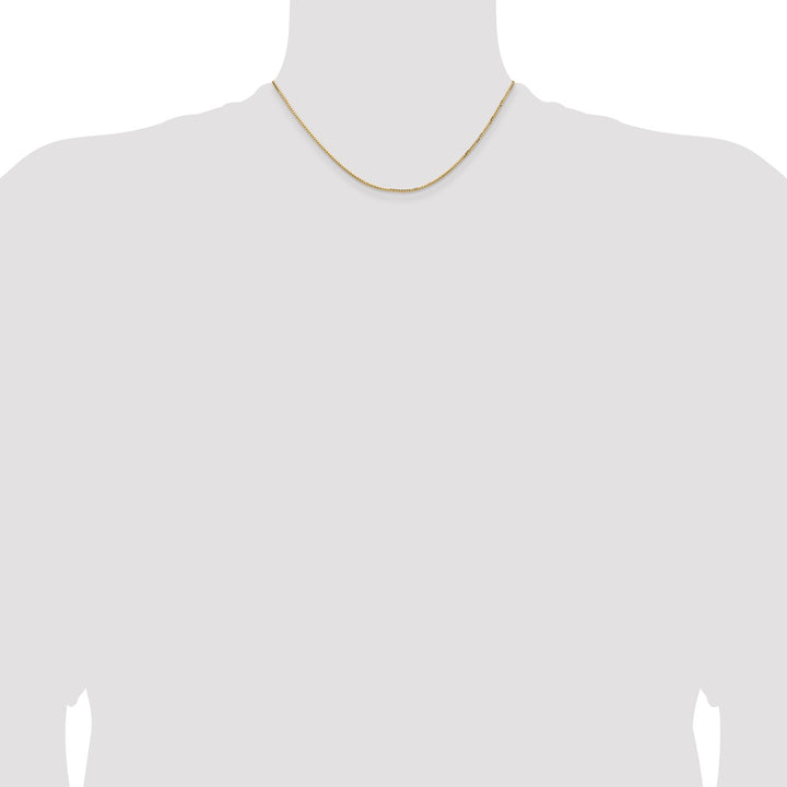 Gold 1.3mm Box Chain, 16"